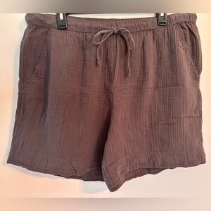 dylan Charcoal Grey Cotton Gauze Shorts
